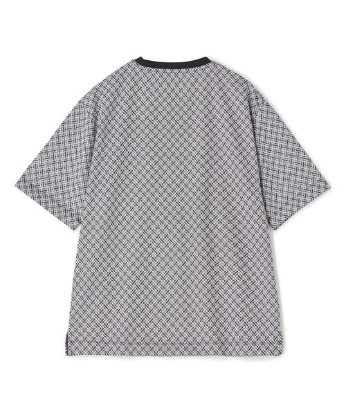UNION STATION(ユニオンステーション)の「ジオメトリックジャガードTシャツ<ストレッチ・マシンウォッシャブル>(Tシャツ/カットソー・メンズ・ネイビー/チャコールグレー/ホワイト・L/M/LL)」の22枚目の写真