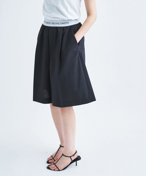 PROTAGONISTA(プロタゴニスタ)の「PROTAGONISTA|easy shorts(その他パンツ・レディース・ダークグレー・00)」の2枚目の写真