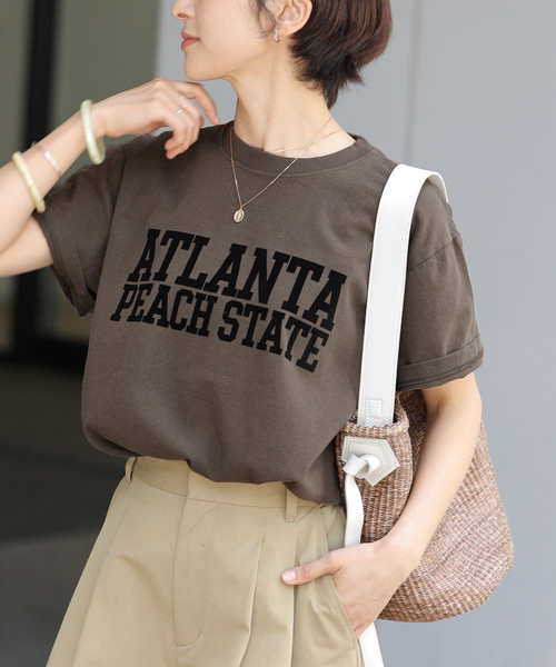 JOURNAL STANDARD relume(ジャーナルスタンダード レリューム)の「【GULFCOAST SPORTSWEAR】ロゴTシャツ(Tシャツ/カットソー・レディース・ボルドー/グリーン/チャコールグレー/コバルトブルー・FREE)」の1枚目の写真