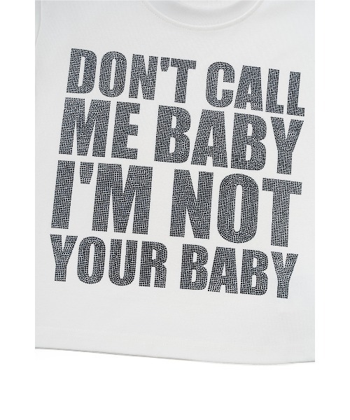 SupBaby by SUPPLIER(サプベイビーバイサプライヤー)の「Tシャツ|I'm Not Your Baby Cropped Tee|SupBaby by SUPPLIER(Tシャツ/カットソー・レディース・ブラック/ホワイト・MEDIUM/SMALL)」の20枚目の写真