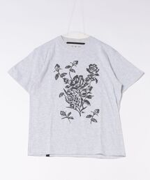 H.A.K | 5．6オンスコットン天竺ローズモチーフプリントTシャツ(Tシャツ/カットソー)