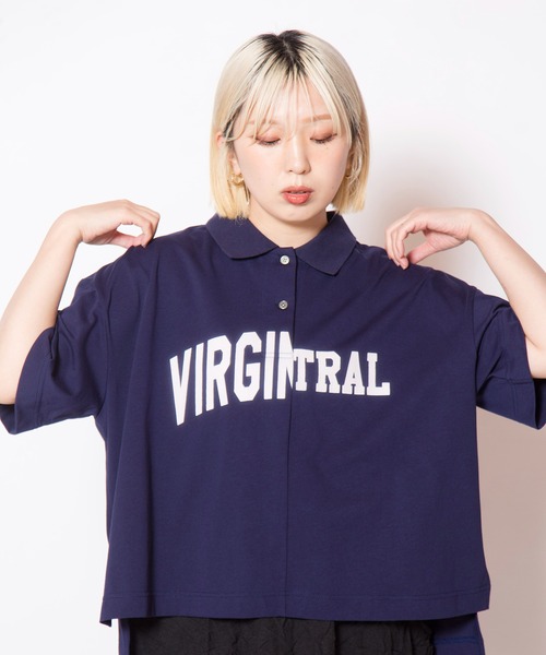 OSMOSIS(オズモーシス)の「ポロカラープリントプルオーバー(Tシャツ/カットソー・レディース・ネイビー/ブラック/アイボリー・ONE SIZE)」の18枚目の写真