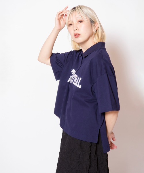 OSMOSIS(オズモーシス)の「ポロカラープリントプルオーバー(Tシャツ/カットソー・レディース・ネイビー/ブラック/アイボリー・ONE SIZE)」の16枚目の写真