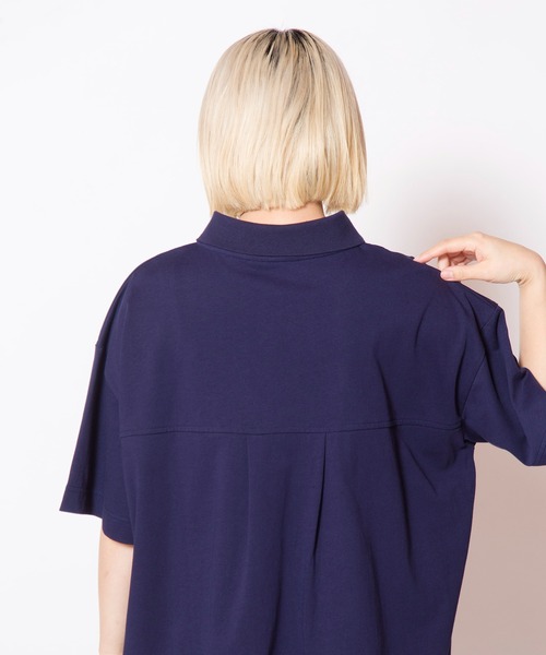 OSMOSIS(オズモーシス)の「ポロカラープリントプルオーバー(Tシャツ/カットソー・レディース・ネイビー/ブラック/アイボリー・ONE SIZE)」の15枚目の写真