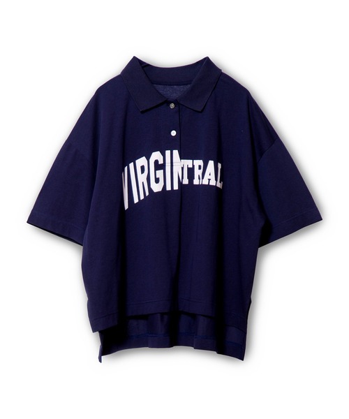 OSMOSIS(オズモーシス)の「ポロカラープリントプルオーバー(Tシャツ/カットソー・レディース・ネイビー/ブラック/アイボリー・ONE SIZE)」の5枚目の写真
