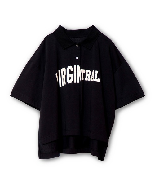 OSMOSIS(オズモーシス)の「ポロカラープリントプルオーバー(Tシャツ/カットソー・レディース・ネイビー/ブラック/アイボリー・ONE SIZE)」の4枚目の写真