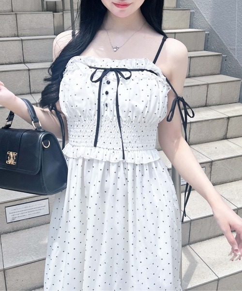 INGNI(イング)の「配色リボンティアードロングワンピース(ワンピース・レディース・ホワイト×ブラック/ホワイト系その他3/ホワイト系7・M)」の20枚目の写真