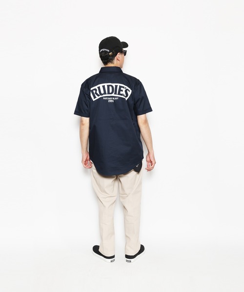 RUDIE'S（ルーディーズ）の「SLICK WORK SHIRTS（Tシャツ/カットソー・メンズ・ブラック/ネイビー・L/XL）」の2枚目の写真