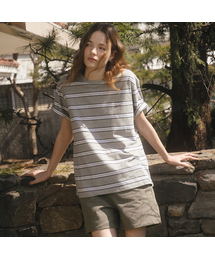 Multi stripe cotton t-shirt_Gray