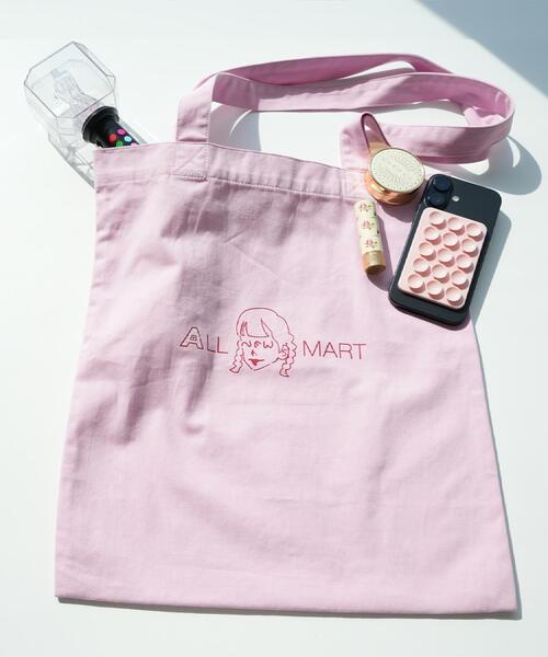 ALL NEW MART(オールニューマート)の「ロゴとnewちゃんトートバッグ(トートバッグ・レディース・ピンク/ホワイト/ライトグリーン/ライトグレー・00)」の9枚目の写真