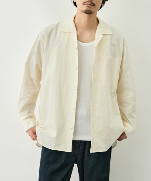 CITY TOKYO(シティトウキョウ)の「【CITY TOKYO/シティートーキョー】High twist cotton シャツ(シャツ/ブラウス・メンズ・ミント/オフホワイト・2/1)」の2枚目の写真