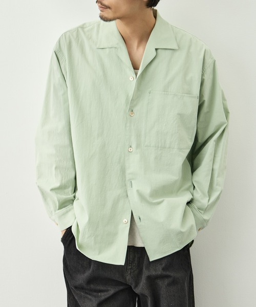 CITY TOKYO(シティトウキョウ)の「【CITY TOKYO/シティートーキョー】High twist cotton シャツ(シャツ/ブラウス・メンズ・ミント/オフホワイト・2/1)」の1枚目の写真