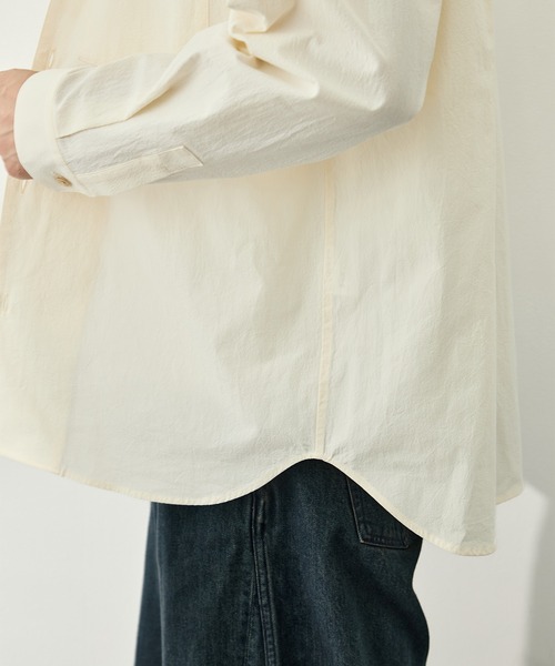 CITY TOKYO(シティトウキョウ)の「【CITY TOKYO/シティートーキョー】High twist cotton シャツ(シャツ/ブラウス・メンズ・ミント/オフホワイト・2/1)」の9枚目の写真