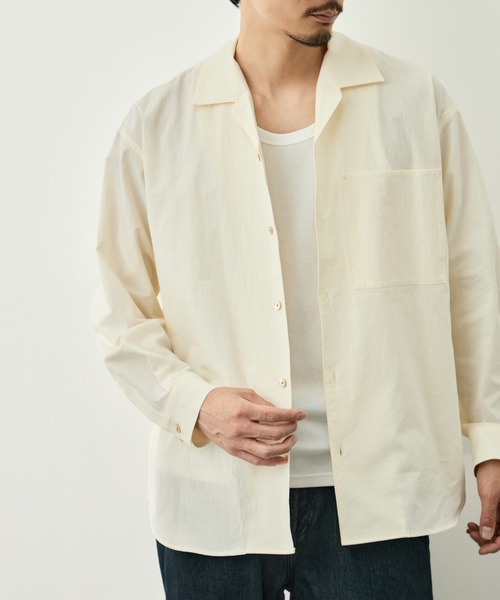 CITY TOKYO(シティトウキョウ)の「【CITY TOKYO/シティートーキョー】High twist cotton シャツ(シャツ/ブラウス・メンズ・ミント/オフホワイト・2/1)」の3枚目の写真