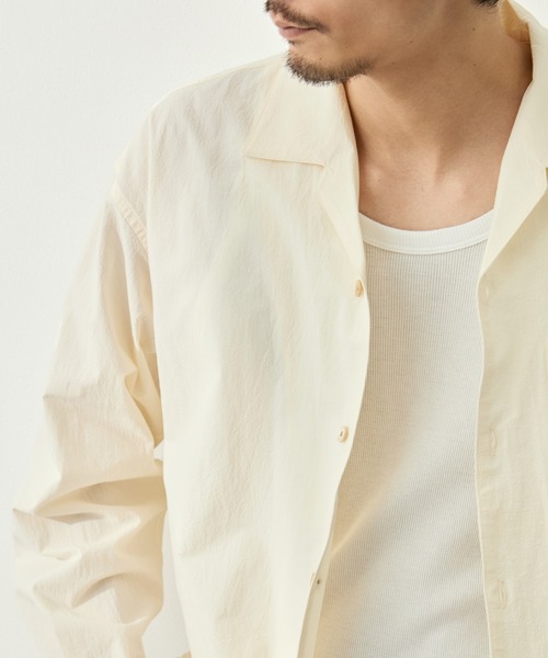 CITY TOKYO(シティトウキョウ)の「【CITY TOKYO/シティートーキョー】High twist cotton シャツ(シャツ/ブラウス・メンズ・ミント/オフホワイト・2/1)」の7枚目の写真