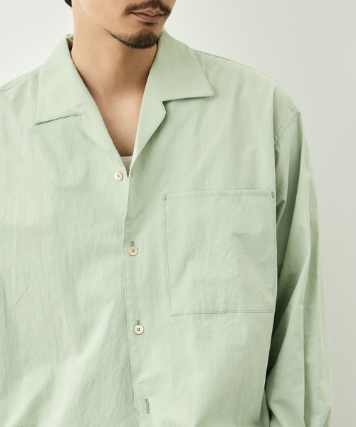 CITY TOKYO(シティトウキョウ)の「【CITY TOKYO/シティートーキョー】High twist cotton シャツ(シャツ/ブラウス・メンズ・ミント/オフホワイト・2/1)」の16枚目の写真