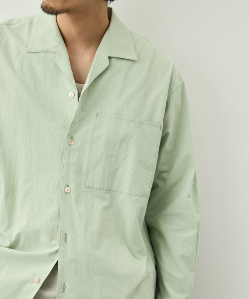 CITY TOKYO(シティトウキョウ)の「【CITY TOKYO/シティートーキョー】High twist cotton シャツ(シャツ/ブラウス・メンズ・ミント/オフホワイト・2/1)」の11枚目の写真