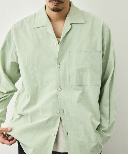 CITY TOKYO(シティトウキョウ)の「【CITY TOKYO/シティートーキョー】High twist cotton シャツ(シャツ/ブラウス・メンズ・ミント/オフホワイト・2/1)」の10枚目の写真