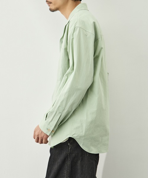 CITY TOKYO(シティトウキョウ)の「【CITY TOKYO/シティートーキョー】High twist cotton シャツ(シャツ/ブラウス・メンズ・ミント/オフホワイト・2/1)」の12枚目の写真