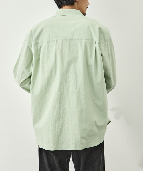 CITY TOKYO(シティトウキョウ)の「【CITY TOKYO/シティートーキョー】High twist cotton シャツ(シャツ/ブラウス・メンズ・ミント/オフホワイト・2/1)」の13枚目の写真