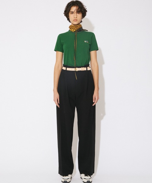 beautiful people（ビューティフルピープル）の「high twist jersey regular-fit little people embroidery T-shirts（Tシャツ/カットソー・レディース・オフホワイト/グリーン/ネイビー・40/38）」の7枚目の写真