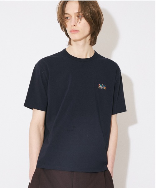 beautiful people（ビューティフルピープル）の「high twist jersey regular-fit little people embroidery T-shirts（Tシャツ/カットソー・レディース・オフホワイト/グリーン/ネイビー・40/38）」の11枚目の写真