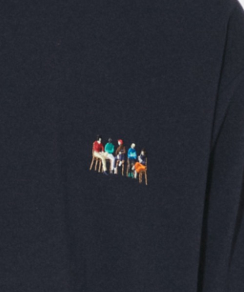 beautiful people（ビューティフルピープル）の「high twist jersey regular-fit little people embroidery T-shirts（Tシャツ/カットソー・レディース・オフホワイト/グリーン/ネイビー・40/38）」の16枚目の写真