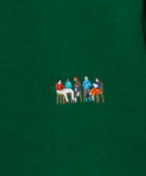 beautiful people（ビューティフルピープル）の「high twist jersey regular-fit little people embroidery T-shirts（Tシャツ/カットソー・レディース・オフホワイト/グリーン/ネイビー・40/38）」の18枚目の写真