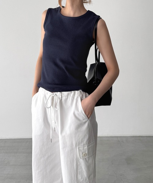 CANAL JEAN(キャナルジーン)の「El mar サーマルクルーネックタンクトップ(タンクトップ・レディース・ネイビー/グレー/アイボリー・ONE SIZE)」の4枚目の写真