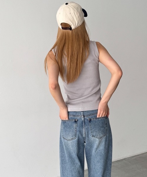 CANAL JEAN(キャナルジーン)の「El mar サーマルクルーネックタンクトップ(タンクトップ・レディース・ネイビー/グレー/アイボリー・ONE SIZE)」の11枚目の写真