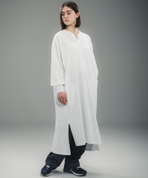 +phenix（プラスフェニックス）の「+phenix(プラスフェニックス)LONG CUFF CUT-AND-SEW DRESS / ロングカフ カットソードレス（ワンピース）」