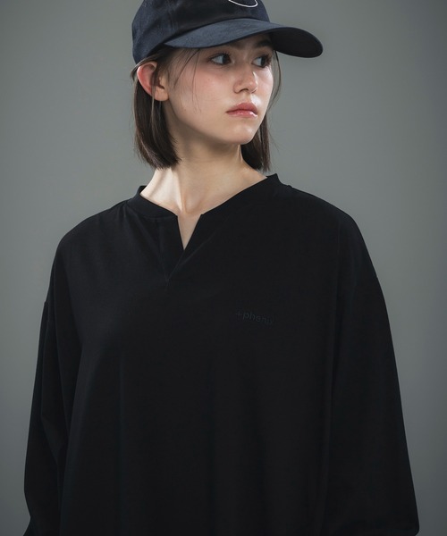 +phenix（プラスフェニックス）の「+phenix(プラスフェニックス)LONG CUFF CUT-AND-SEW DRESS / ロングカフ カットソードレス（ワンピース・レディース・ホワイト/ブラック・L/M）」の14枚目の写真