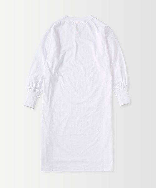 +phenix（プラスフェニックス）の「+phenix(プラスフェニックス)LONG CUFF CUT-AND-SEW DRESS / ロングカフ カットソードレス（ワンピース・レディース・ホワイト/ブラック・L/M）」の21枚目の写真