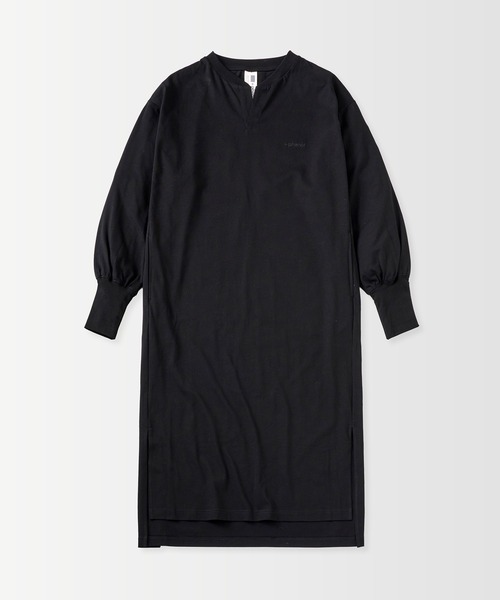 +phenix（プラスフェニックス）の「+phenix(プラスフェニックス)LONG CUFF CUT-AND-SEW DRESS / ロングカフ カットソードレス（ワンピース・レディース・ホワイト/ブラック・L/M）」の22枚目の写真