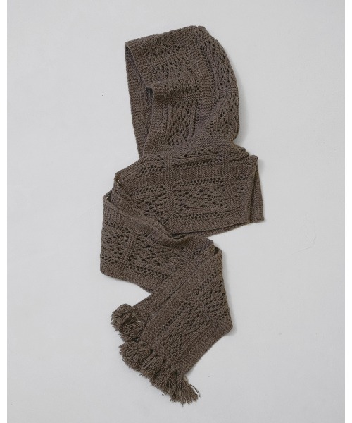 TODAYFUL(トゥデイフル)の「Cable Hoodie Muffler(マフラー・レディース・チャコールグレー/モカ・FREE)」の11枚目の写真