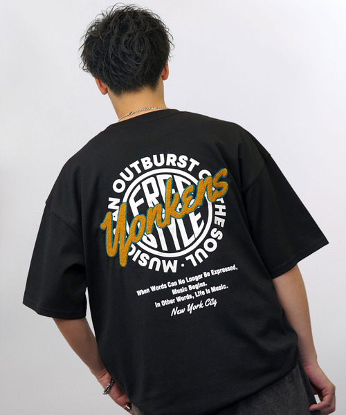 Ammie(アミー)の「グラフィック Tシャツ ワイド シルエット トップス(Tシャツ/カットソー・メンズ・ホワイト系その他3/ブラック系5/ブラック系3/ホワイト系その他4/ブラック系6/ブラック系7/ブラック系4/ブラック系8/ブラック系9・M/L)」の4枚目の写真