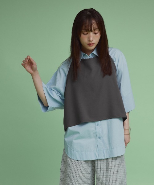 W:Huku(フーク)の「【W:Huku / シルキーサマーツイル】ホルターネック キャミソール / Silky Summer Twill Halter-Neck Camisole(キャミソール・レディース・ベージュ/グレー/ブラック・FREE)」の7枚目の写真