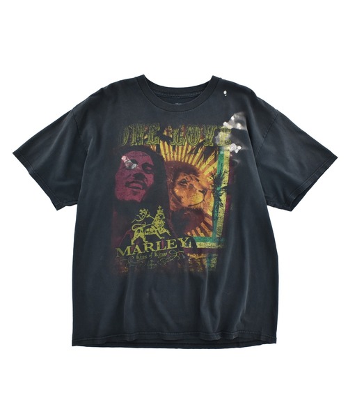 VINTAGE(ヴィンテージ)の「【USED】BOB MARLEY “BOB MARLEY&Lion“ バンドTシャツ(Tシャツ/カットソー・メンズ・ブラック・X-LARGE)」の1枚目の写真