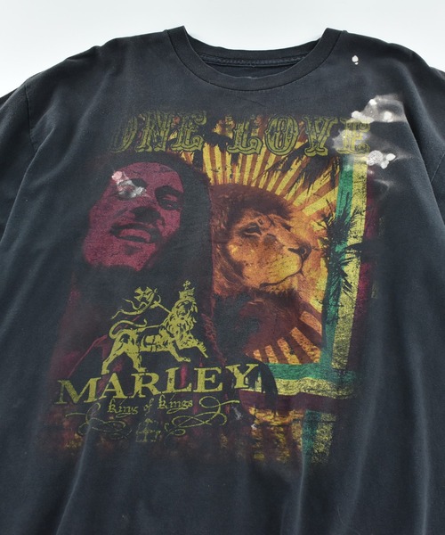 VINTAGE(ヴィンテージ)の「【USED】BOB MARLEY “BOB MARLEY&Lion“ バンドTシャツ(Tシャツ/カットソー・メンズ・ブラック・X-LARGE)」の2枚目の写真