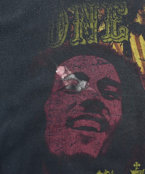 VINTAGE(ヴィンテージ)の「【USED】BOB MARLEY “BOB MARLEY&Lion“ バンドTシャツ(Tシャツ/カットソー・メンズ・ブラック・X-LARGE)」の4枚目の写真