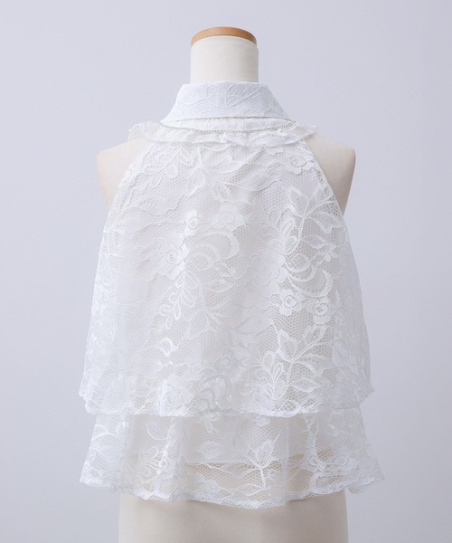 Diable baiser(ディアブルベーゼ)の「バラコサージュ付総レースティアードブラウス(シャツ/ブラウス・レディース・ホワイト/アイボリー/ブラック・FREE)」の18枚目の写真