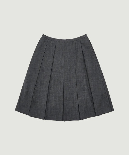 GRVRGROVE(グローブ)の「PEYTON SOLID PLEATS SKIRT(スカート・レディース・グレー・MEDIUM/SMALL)」の3枚目の写真