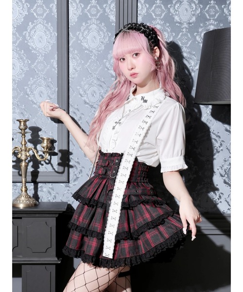 NOEMIE(ノエミー)の「襟刺繍レースホックネックレス付きブラウス(シャツ/ブラウス・レディース・ネイビー/オフホワイト/ブラック・M)」の12枚目の写真
