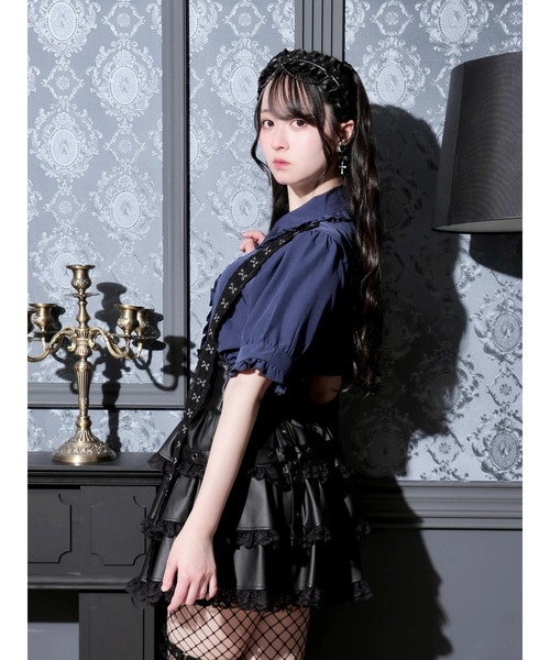 NOEMIE(ノエミー)の「襟刺繍レースホックネックレス付きブラウス(シャツ/ブラウス・レディース・ネイビー/オフホワイト/ブラック・M)」の15枚目の写真