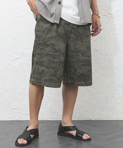 MinoriTY(マイノリティ)の「【MinoriTY】ダートデザインハーフパンツ 柄物 カモ柄 ゼブラ柄 メンズ 夏服(その他パンツ・メンズ・グリーン系その他/グレー系その他・M/L)」の9枚目の写真