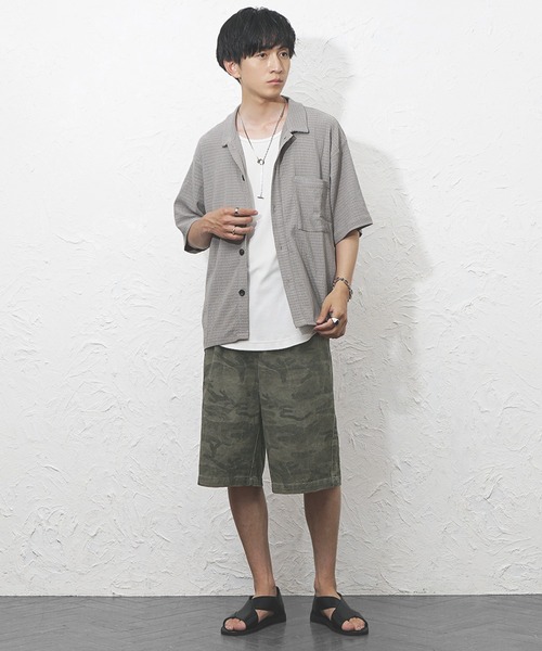 MinoriTY(マイノリティ)の「【MinoriTY】ダートデザインハーフパンツ 柄物 カモ柄 ゼブラ柄 メンズ 夏服(その他パンツ・メンズ・グリーン系その他/グレー系その他・M/L)」の12枚目の写真