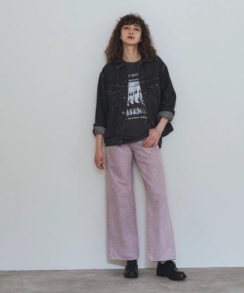 AUTHEN(オーセン)の「【AUTHEN】オーセン/ JUMBLE DYE LOW RISE WIDE LEG(レディース)(デニムパンツ・メンズ・ベージュ・23inch/27inch)」の5枚目の写真
