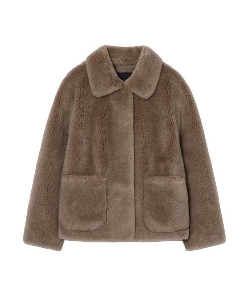LEFTSEOUL（レフトソウル）の「リアルウールデイリージャケット [ダークベージュ]（ムートンコート・レディース・その他・MEDIUM/SMALL）」の2枚目の写真