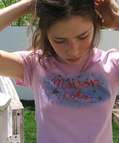 ROLAROLA(ロラロラ)の「PIGMENT ROLA LETTERING T-SHIRT PINK(Tシャツ/カットソー・レディース・ピンク・MEDIUM/SMALL)」の2枚目の写真