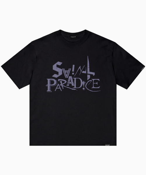 SAINTPAIN(セイントペイン)の「SPミックスドレタリング半袖Tシャツブラック(Tシャツ/カットソー・レディース・その他・MEDIUM/LARGE)」の1枚目の写真